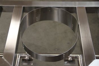 Heat shield welded in brew stand
