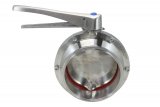 6" Tri Clover Compatible Butterfly Valve - Stainless Steel Squeeze Trigger
