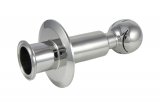 Rotating CIP Spray Ball 1.5" Tri Clover Compatible Inlet welded in 3" Tri Clover Compatible Tri Clamp Cap