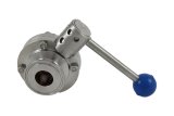 1" Tri Clover Compatible Butterfly Valve - Pull Trigger
