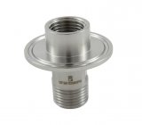 1.5" Tri Clover Compatible X 1/2" MPT inlet and 1/2" FPT on inside of ferrule