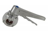 1.5" Tri Clamp Compatible Butterfly Valve - Stainless Steel Handle