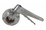 2" Tri Clover Compatible Butterfly Valve - Stainless Steel Handle