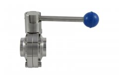 1.5" 3A Compatible Weld-In Butterfly Valve with Pull Trigger