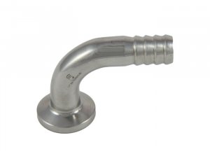 DERNORD Sanitary Hose Barb Pipe Fitting Tube OD:1/2"/12MM×3/4 Tri-clamp 90°Elbow 