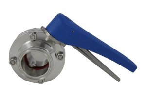 2" Tri Clover Compatible Butterfly Valve - Squeeze Trigger
