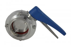 3" Tri Clover Compatible Butterfly Valve - Squeeze Trigger