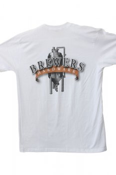 Back of Brewers Hardware T-Shirt - White