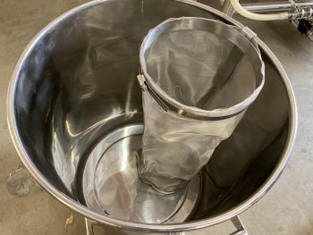 Closeup of filter in kettle