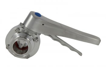 1.5" Tri Clover Compatible Butterfly Valve - Stainless Steel Handle