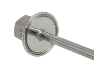 1.5" Tri Clamp Compatible Thermowell with 1/2" FPT Inlet 2.5" Length - Clearance