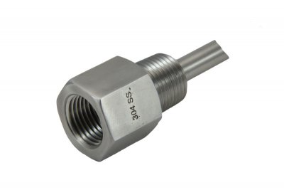6" Long 1/2" MPT Thermowell with 1/2" FPT Inlet
